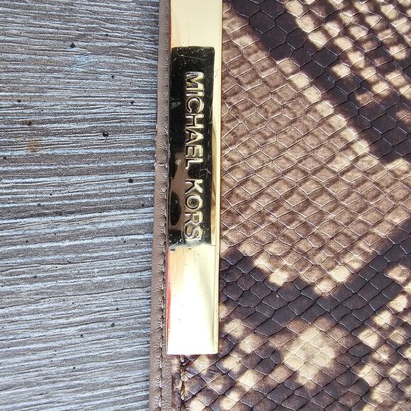 Michael Kors Women's Flap Chain Shoulder Crossbody Bag Python Snakeskin Embossed - Picture 2 of 7